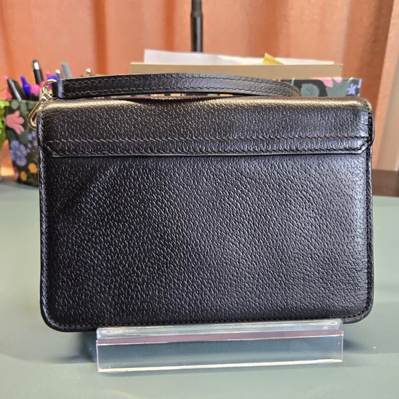 KATE SPADE Convertible Black Grain Leather Mikka Grove Street Crossbody Bag - Picture 3 of 9
